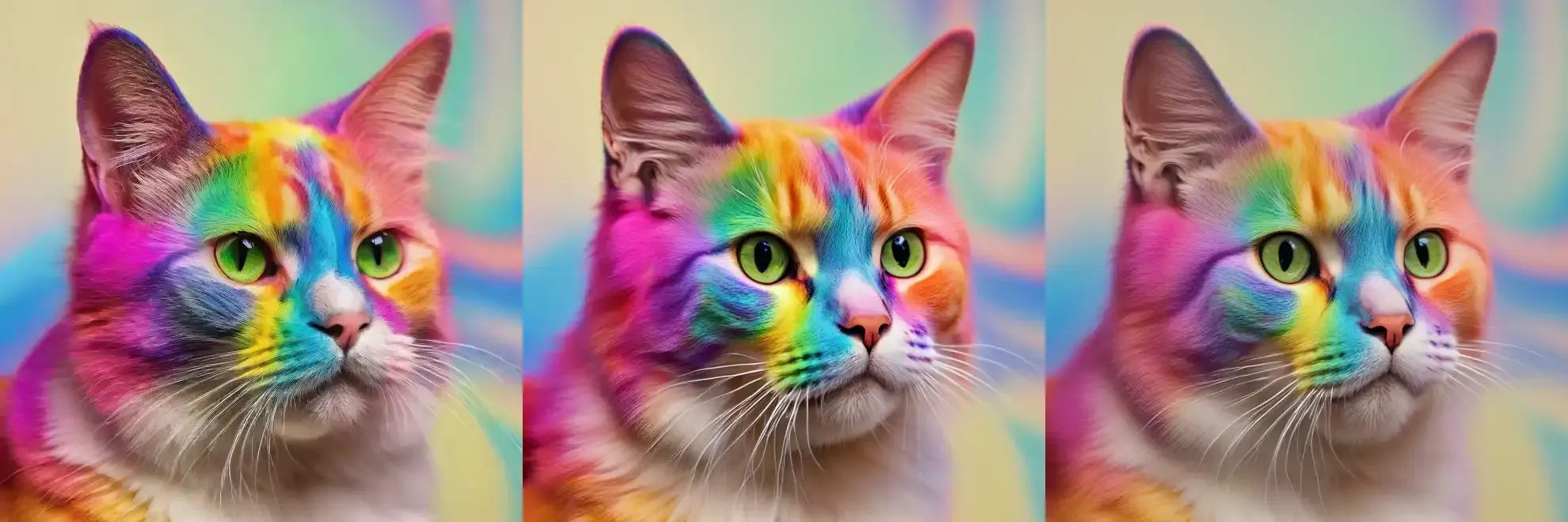 A comparison of cat images using the SDXL refiner