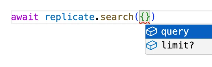 TypeScript SDK type hints